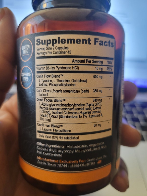 Alpha Brain ingredients