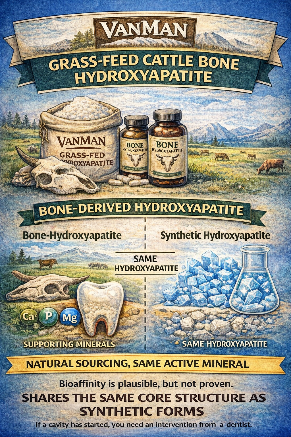 vanman uses cattle bone hydroxyapatite