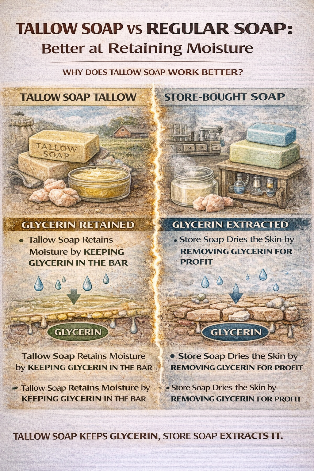 Difference between tallow and regular soap