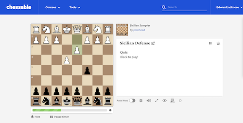 Ed Latimore using Chessable