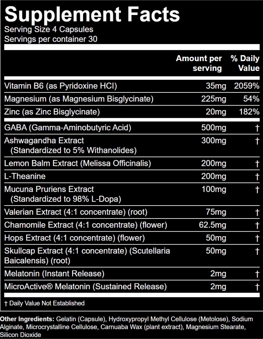 Gorilla Mind Dream ingredients list