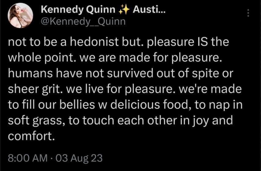Post about hedonism
