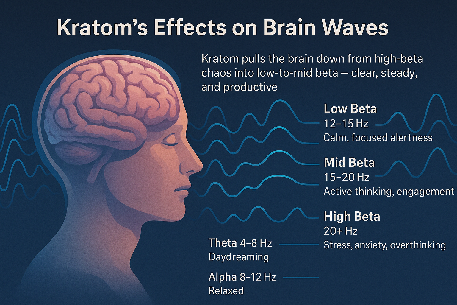 kratom's effects on brain waves