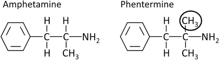 Amphetamine vs Phentermine