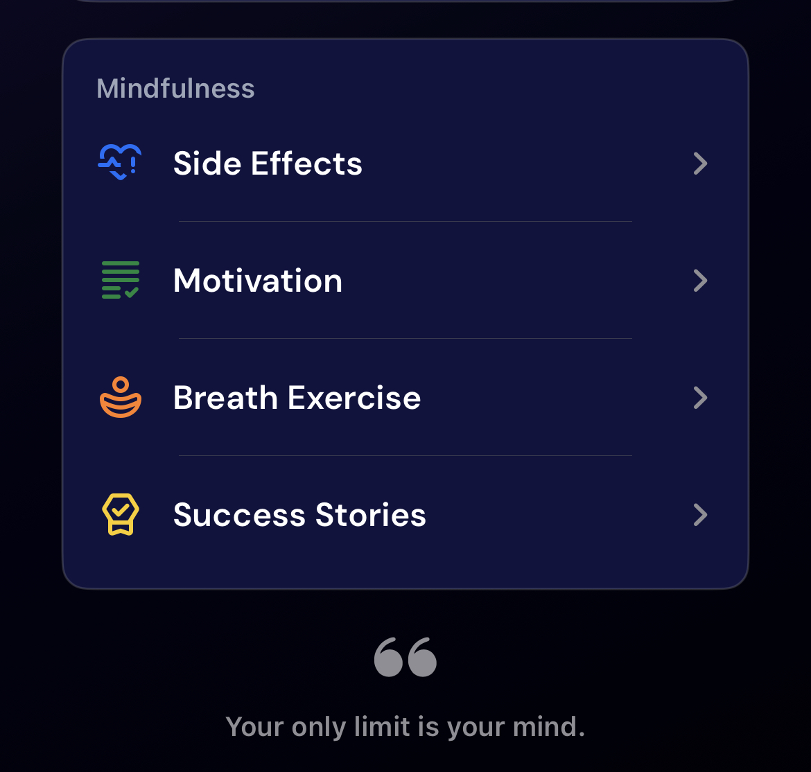Quittr quit porn app mindfulness board