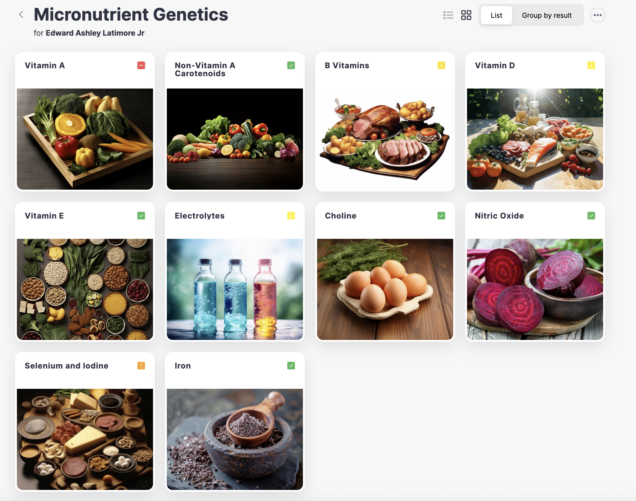 Rebel health alliance micronutrient genetic report
