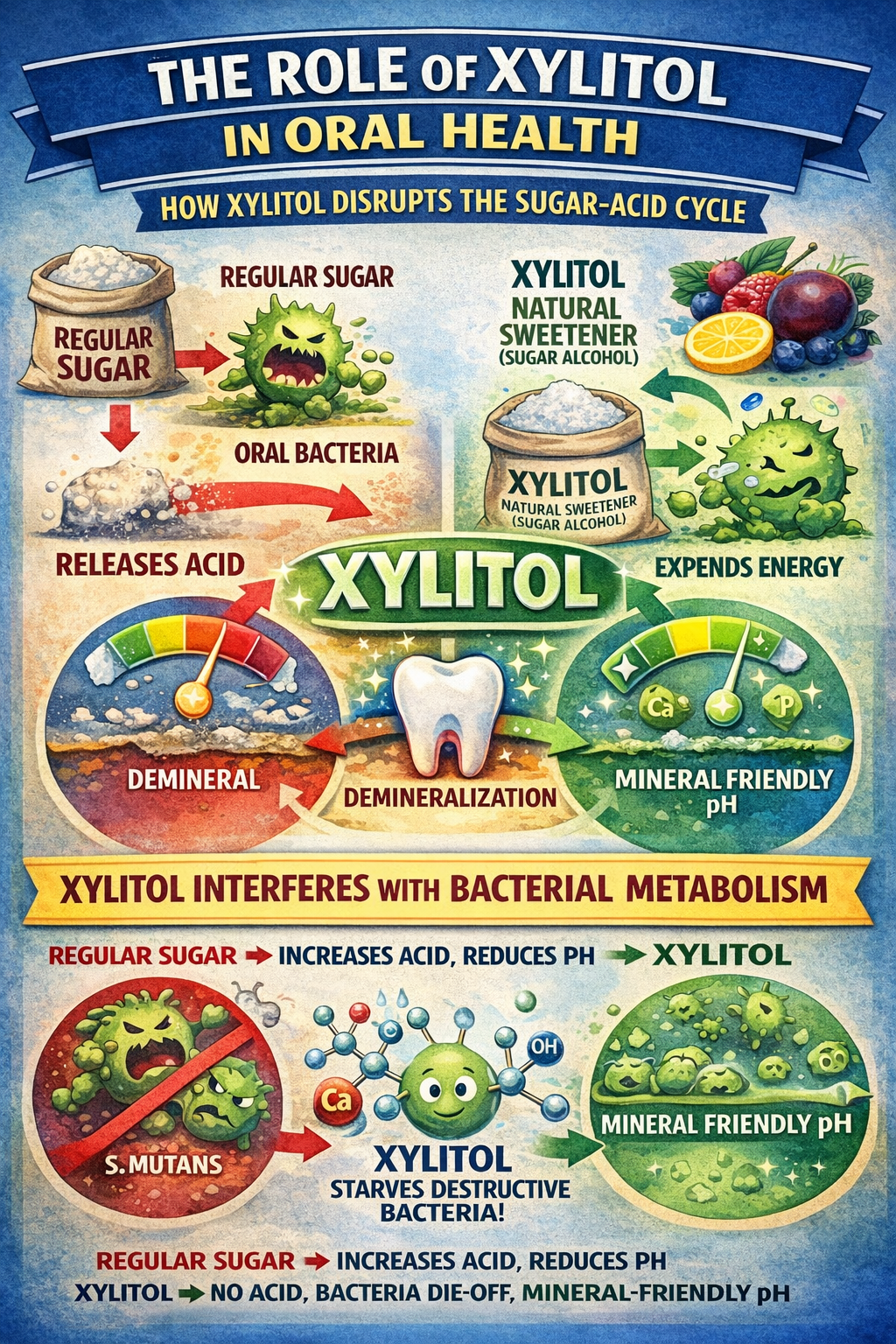 The role of Xylitol in remineralizing gum