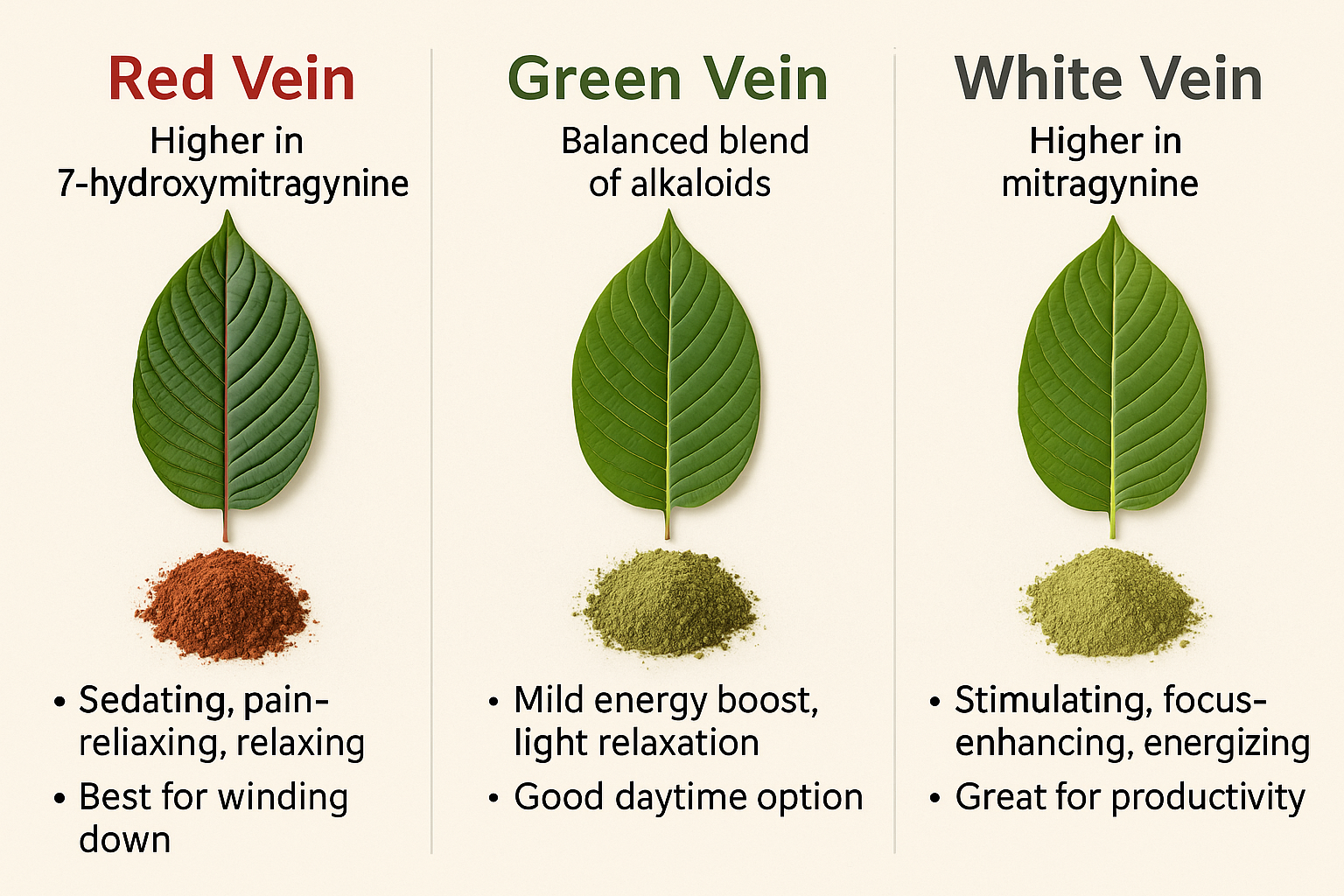 different types of kratom