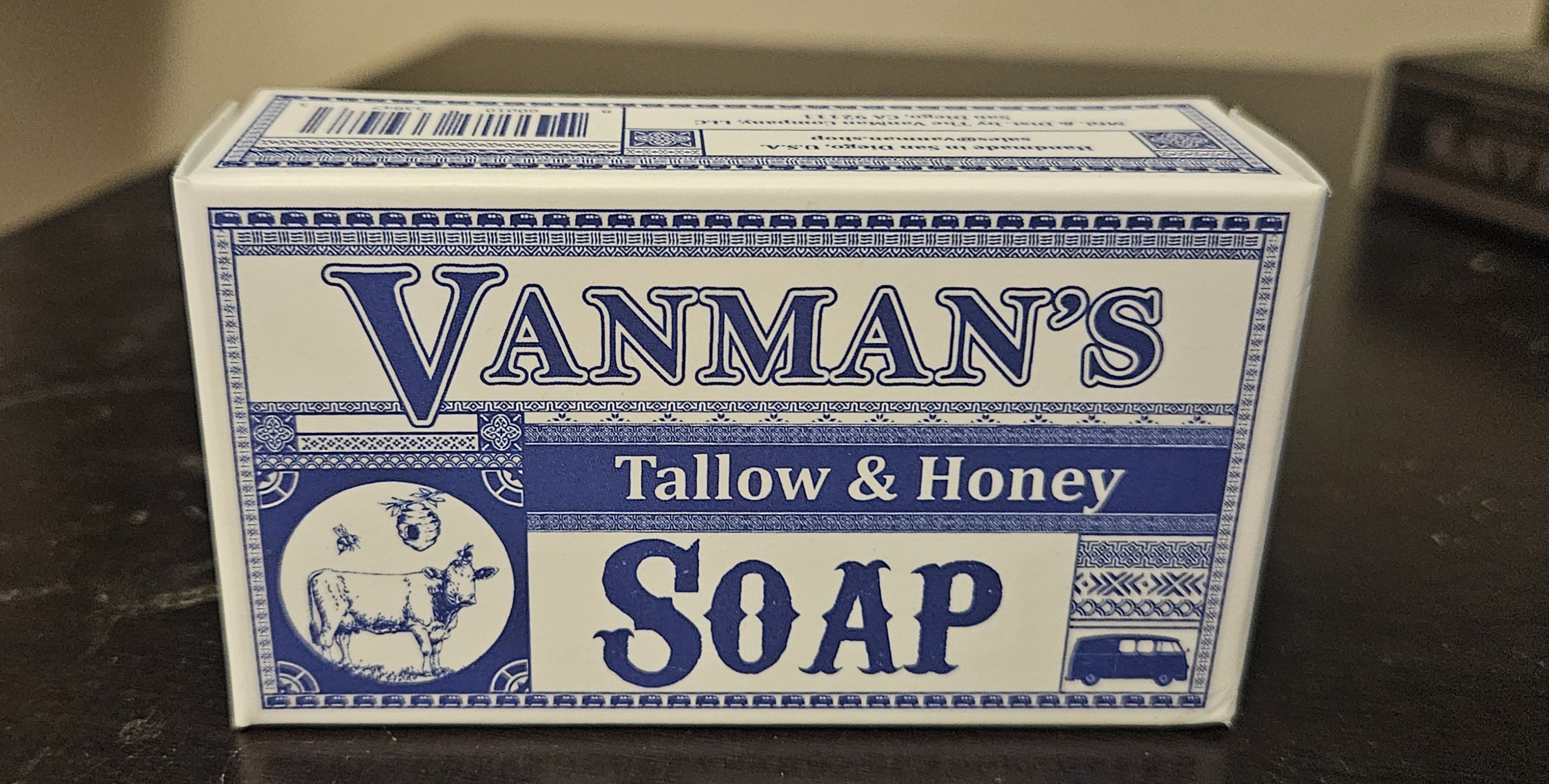 Van man honey and tallow soap