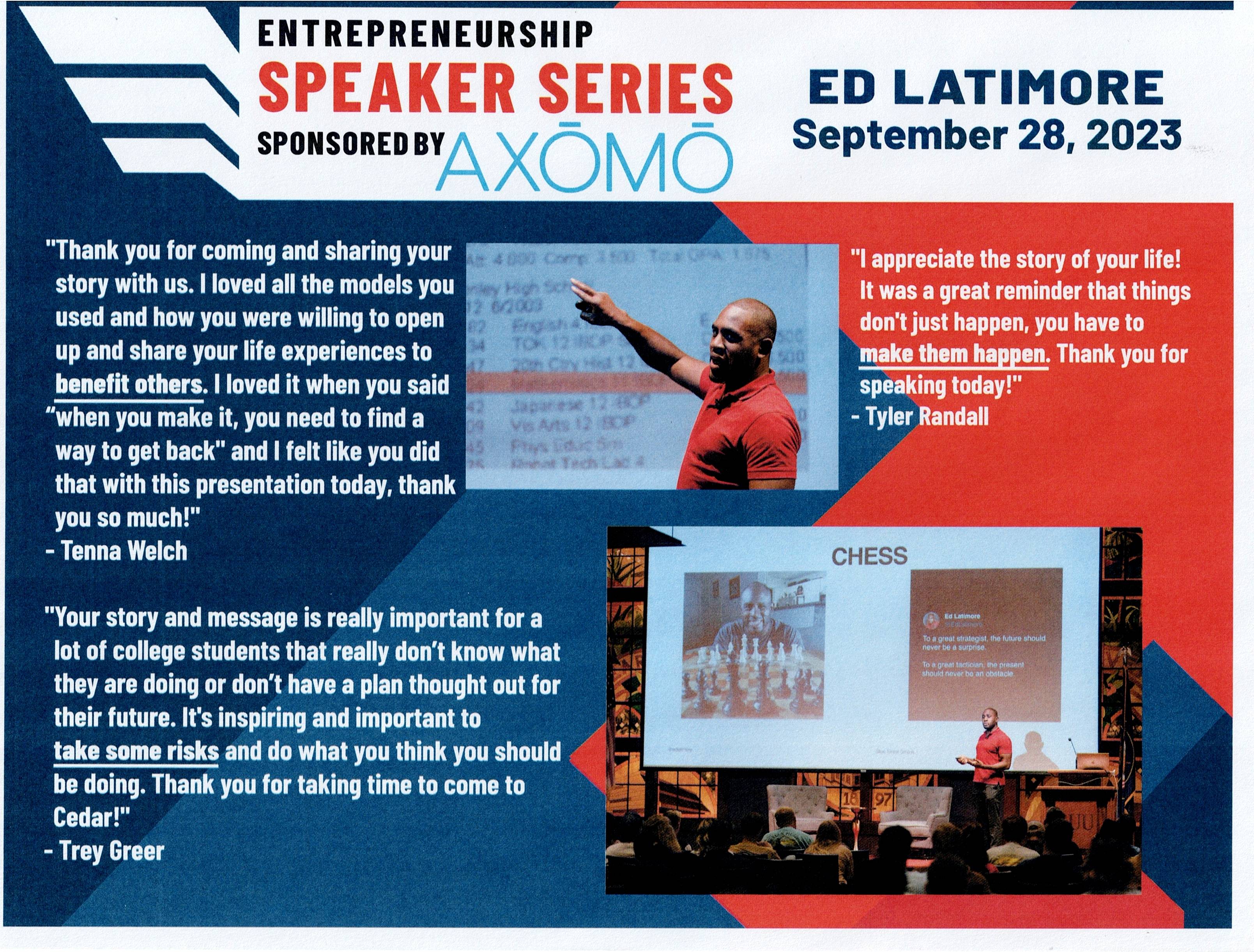 Axomo Entrepreneur Speaker Series