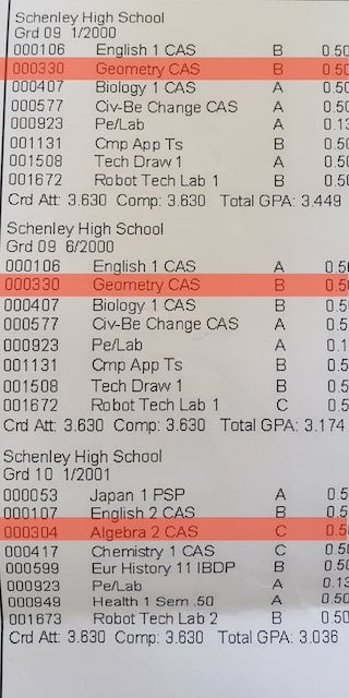 Ed latimore was not good at math in high school