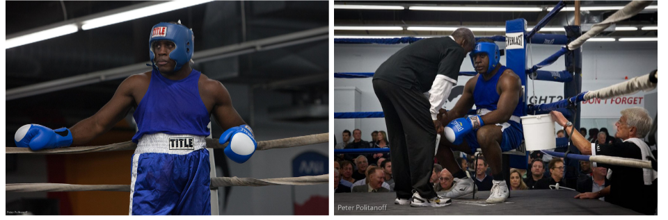 Visual comparison between sparring headgear and open face headgear