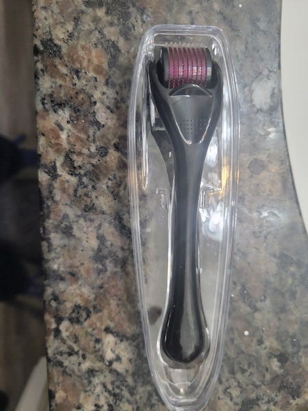 My derma roller with 1.5mm needles to help my hair grow