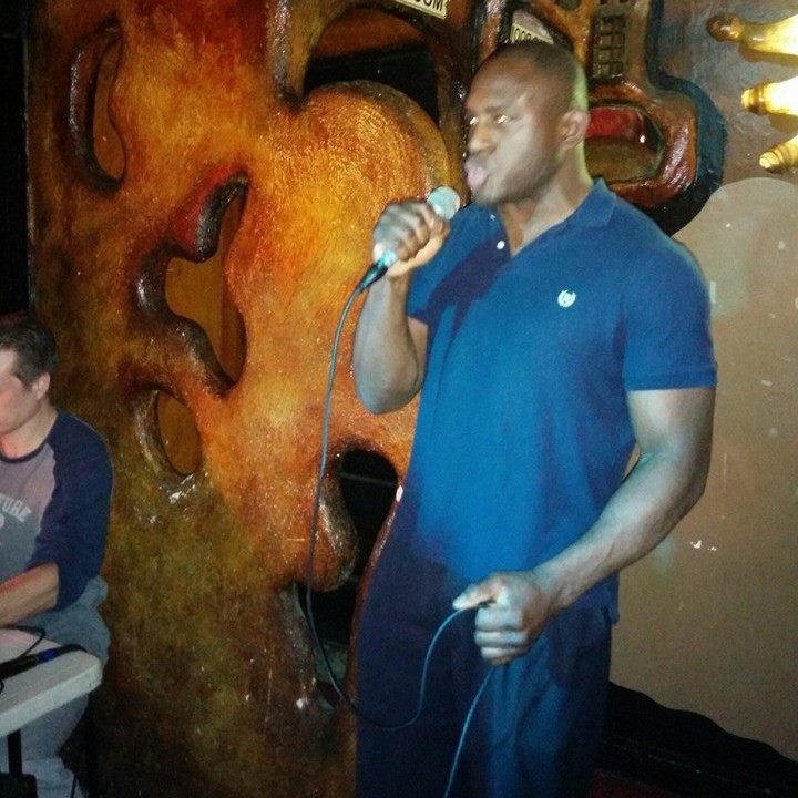 Ed Latimore singing karaoke