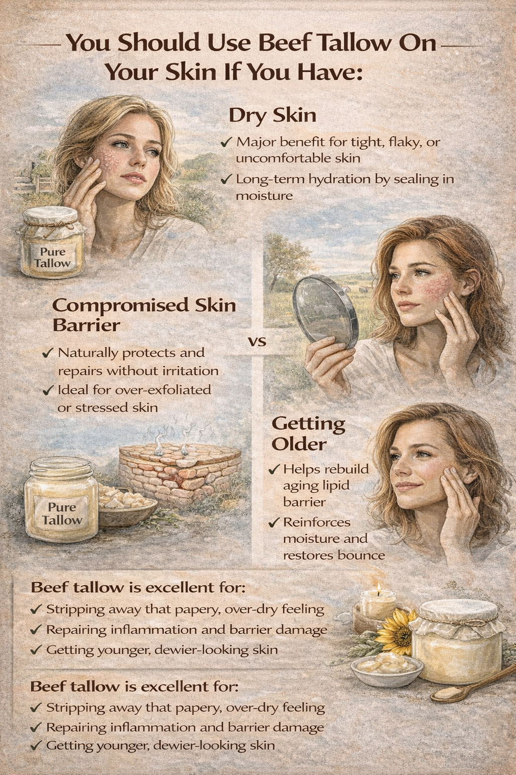 Whos hould use beef tallow on their skin