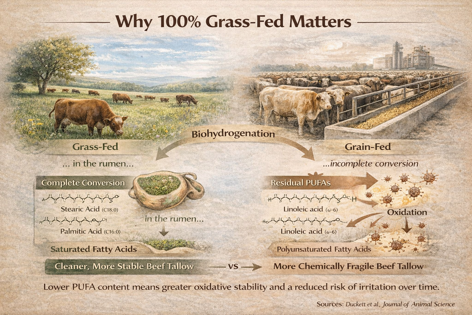 Why grass feed beef matters for tallow