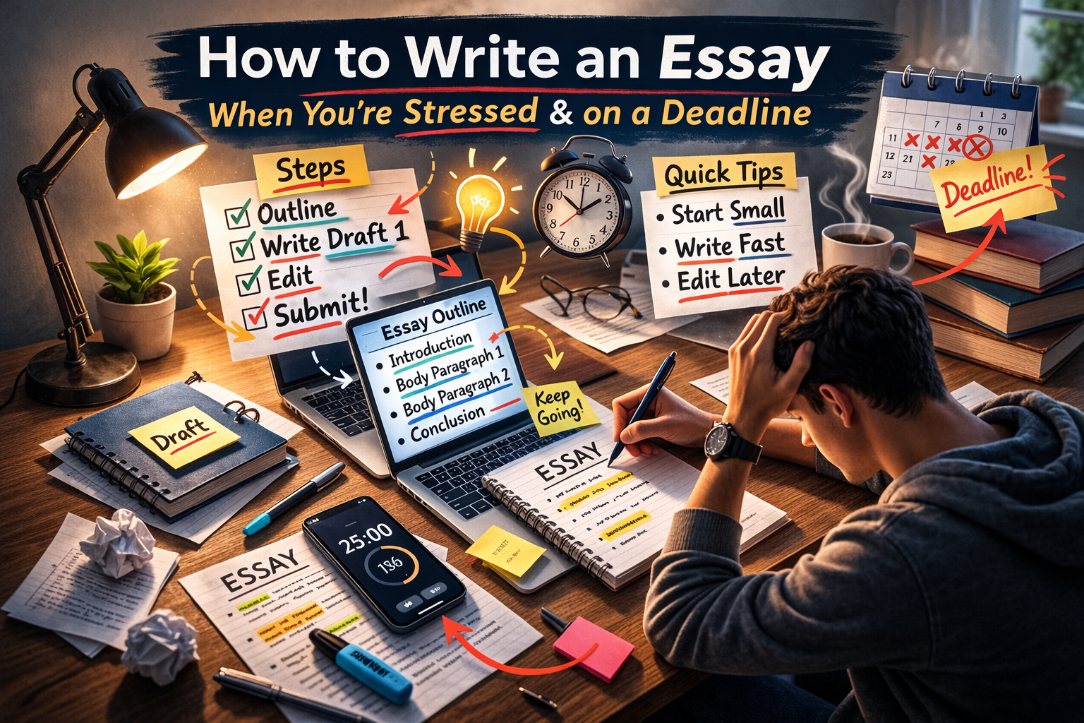 Essay Writing Under Pressure – How to Finish When You Don’t Feel Like It